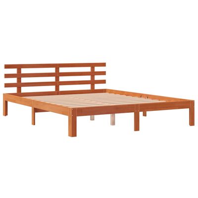 vidaXL Letto senza Materasso Marrone Cera 160x200 cm in Legno di Pino