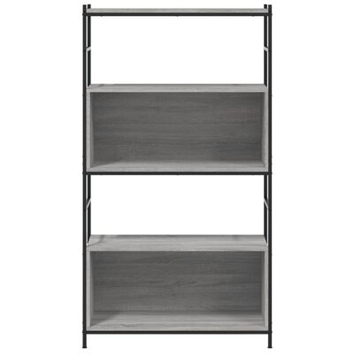 vidaXL Libreria Grigio Sonoma 80x30x145,5 cm Legno Multistrato e Ferro