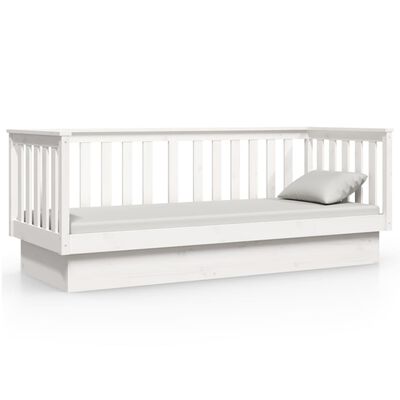 vidaXL Dormeuse senza Materasso Bianca 90x190 cm Legno Massello Pino