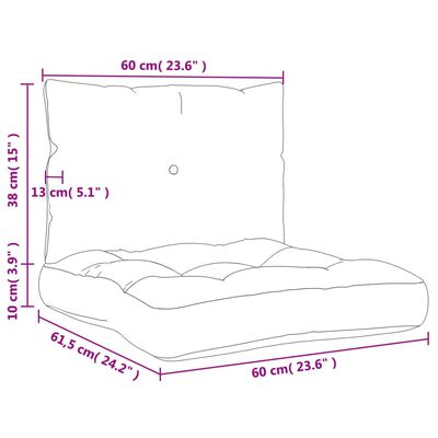 vidaXL Cuscini per Pallet 2 pz Strisce Blu e Bianche Tessuto Oxford