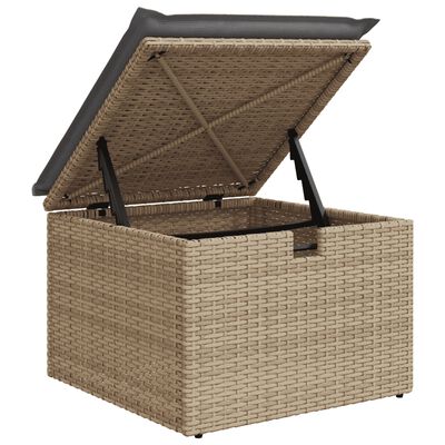 vidaXL Set Divano da Giardino 9 pz con Cuscini Beige Misto Polyrattan