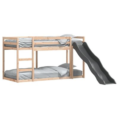 vidaXL Letto a Castello Scivolo e Scala 80x200 cm Legno Massello Pino