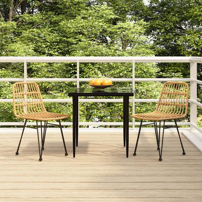 vidaXL Set da Pranzo da Giardino 3 pz in Polyrattan