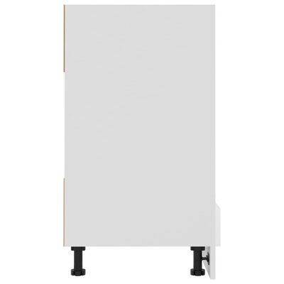 vidaXL Mobile per Forno Bianco Lucido 60x46x81,5 cm Legno Multistrato