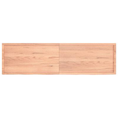 vidaXL Piano Bagno Marrone 220x60x(2-4) cm Legno Massello Trattato