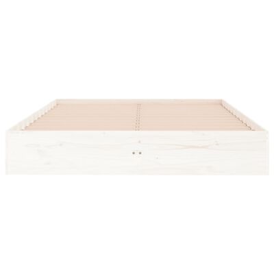 vidaXL Giroletto Bianco in Legno Massello 140x190 cm