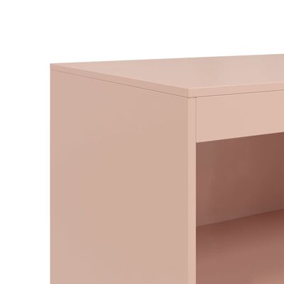 vidaXL Credenza Rosa 67x39x107 cm in Acciaio