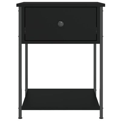 vidaXL Comodino Nero 44x45x58 cm in Legno Multistrato