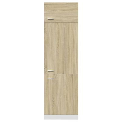 vidaXL Mobile per Frigo Rovere Sonoma 60x57x207 cm Legno Multistrato