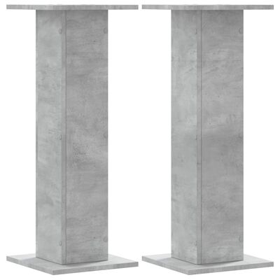 vidaXL Supporti per Piante 2 pz Grigio Cemento 30x30x80 cm Truciolato