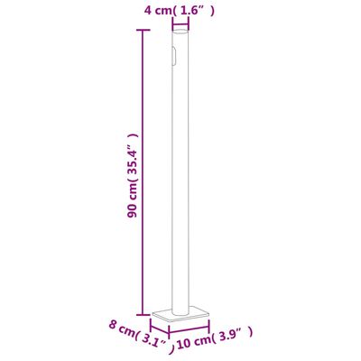 vidaXL Tenda Laterale Retrattile Blu 140x1000 cm