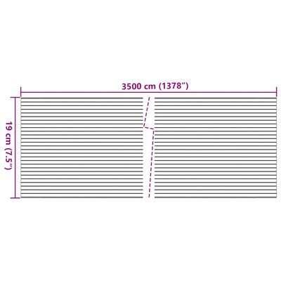 vidaXL Paravento da Giardino 2pz Aspetto Marmo Grigio 35x0,19cm in PVC