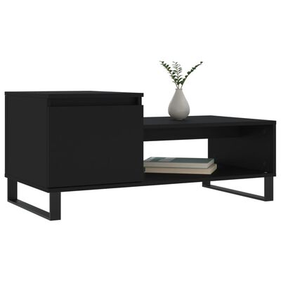 vidaXL Tavolino da Salotto Nero 100x50x45 cm in Legno Multistrato