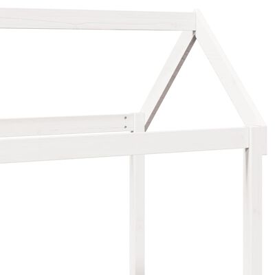 vidaXL Tetto Letto Bambini Bianco 98x70x176,5 cm Legno Massello Pino