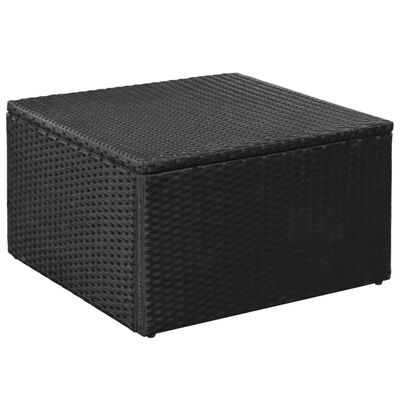 vidaXL Set Divani da Giardino 3 pz in Polyrattan Nero e Bianco