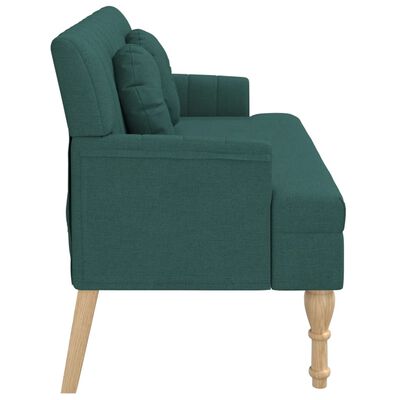 vidaXL Panca con Cuscini Verde Scuro 113x64,5x75,5 cm in Tessuto