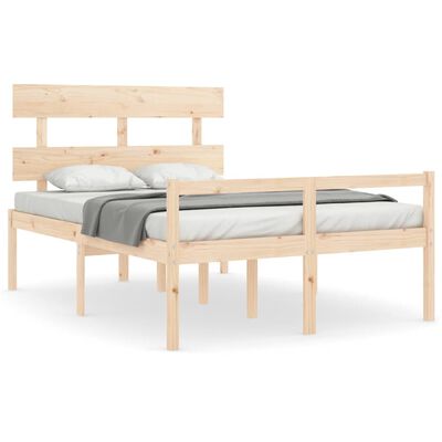 vidaXL Letto per Anziani con Testiera 140x190 cm in Legno Massello