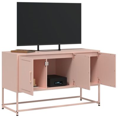 vidaXL Mobile TV Rosa 100,5x39x60,5 cm in Acciaio