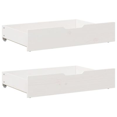 vidaXL Dormeuse Letto Estraibile e Cassetti Bianco 90x190cm Legno Pino