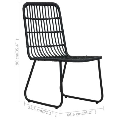 vidaXL Set da Pranzo da Giardino 5 pz in Polyrattan e Vetro