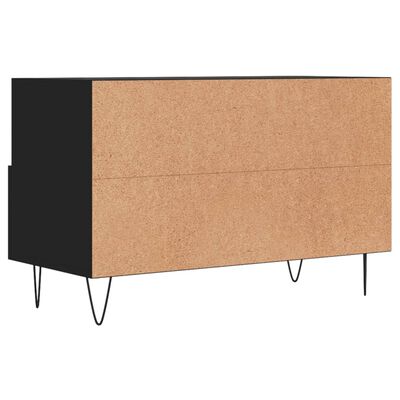 vidaXL Mobile Porta TV Nero 80x36x50 cm in Legno Multistrato