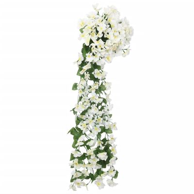 vidaXL Ghirlande Fiori Artificiali Natale 3 pz Bianco 85 cm