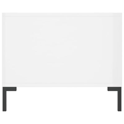 vidaXL Tavolino da Salotto Bianco Lucido 90x50x40 cm Legno Multistrato