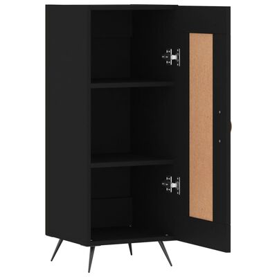 vidaXL Credenza Nero 34,5x34x90 cm in Legno Multistrato