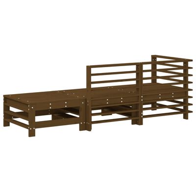 vidaXL Set Salotto da Giardino 3 pz Ambra in Legno Massello di Pino