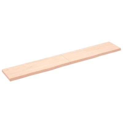 vidaXL Piano Bagno 180x30x(2-4) cm in Legno Massello Non Trattato