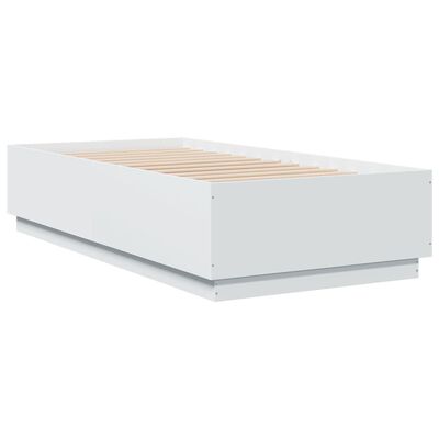 vidaXL Giroletto con Luci LED Bianco 75x190 cm in Legno Multistrato