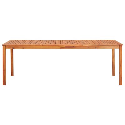 vidaXL Tavolo da Giardino 215x90x74 cm in Legno Massello di Acacia