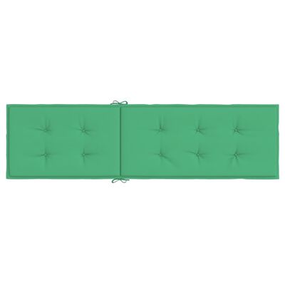 vidaXL Cuscino per Sdraio Verde (75+105)x50x4 cm