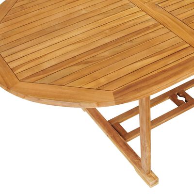 vidaXL Set da Pranzo da Giardino 7 pz in Legno Massello di Teak