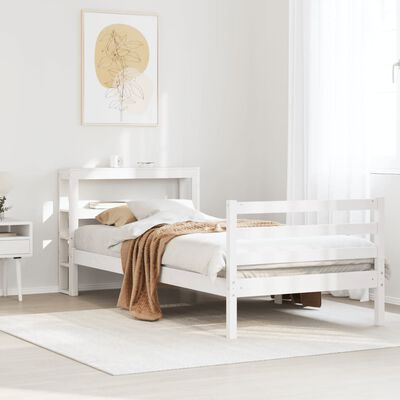 vidaXL Letto senza Materasso Bianco 90x200 cm Legno Massello di Pino