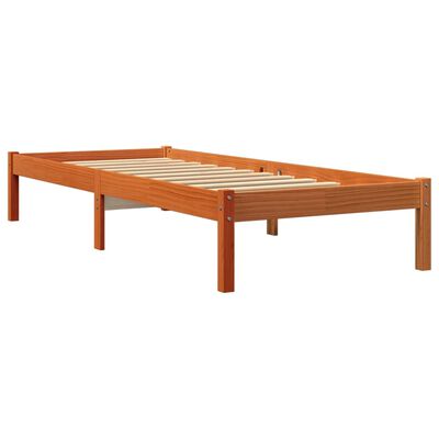 vidaXL Letto senza Materasso Marrone Cera 75x190 cm in Legno di Pino