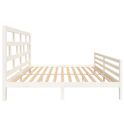 vidaXL Giroletto Bianco in Legno Massello di Pino 200x200 cm