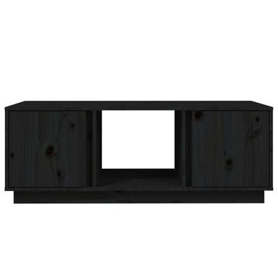 vidaXL Tavolino da Salotto Nero 110x50x40 cm Legno Massello di Pino