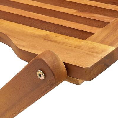 vidaXL Sedie da Giardino Pieghevoli 2 pz in Legno Massello d'Acacia