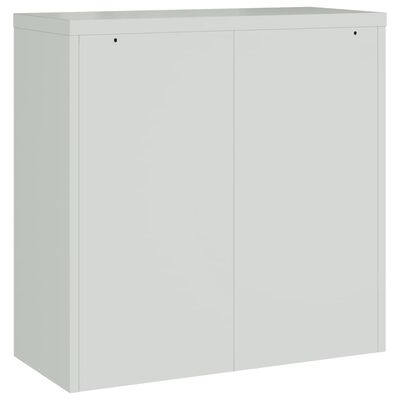 vidaXL Armadio Classificatore Grigio Chiaro 90x40x130 cm in Acciaio