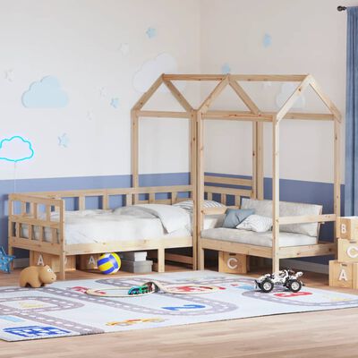 vidaXL Set Dormeuse con Tetto 90x200cm Legno Massello di Pino