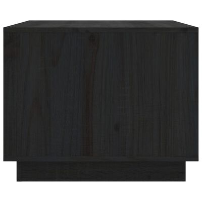 vidaXL Tavolino da Salotto Nero 80x50x40 cm Legno Massello di Pino