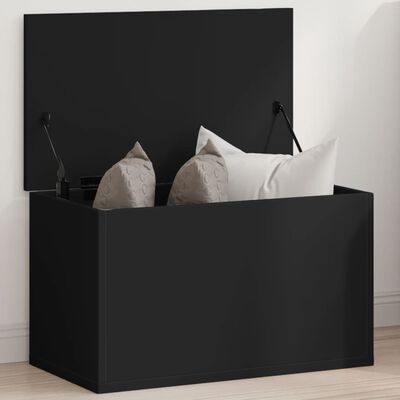 vidaXL Contenitore Portaoggetti Nero 60x35x35 cm in Truciolato