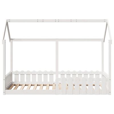 vidaXL Giroletto Casetta Bambini Bianco 80x200 cm Legno Massello Pino