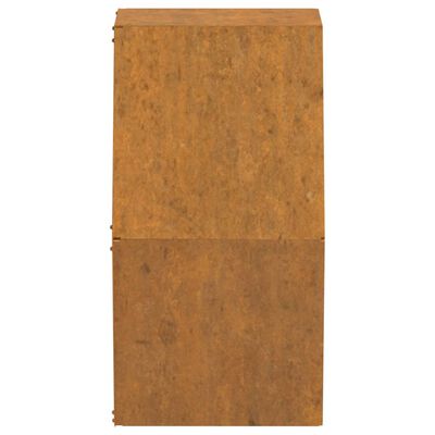 vidaXL Fioriere da Parete 2 pz Ruggine in Acciaio Corten 30x10x25 cm