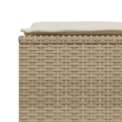 vidaXL Sgabelli da Giardino con Cuscini 4 pz Beige in Polyrattan