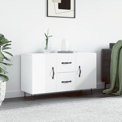 vidaXL Credenza Bianco Lucido 100x36x60 cm in Legno Multistrato