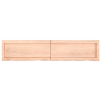 vidaXL Piano Bagno 140x30x(2-6) cm in Legno Massello Non Trattato