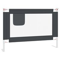 vidaXL Sponda Letto Sicurezza Bambini Grigio Scuro 90x25 cm Tessuto