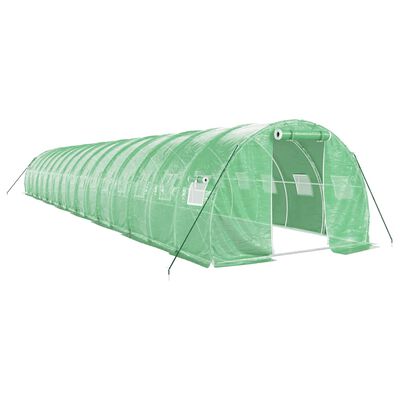 vidaXL Serra con Telaio in Acciaio Verde 48 m² 16x3x2 m